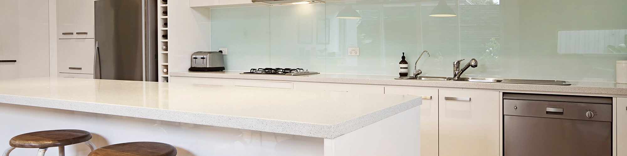 Glass splashbacks direct from our workshops in Plymouth